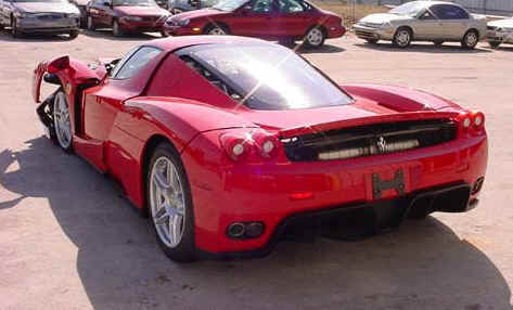 Repairable Red Ferrari Enzo For Sale